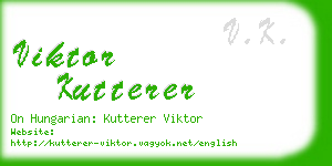 viktor kutterer business card